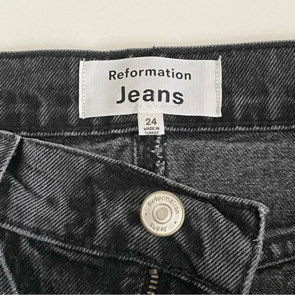 Reformation Tazz Maxi Denim Slit Front Skirt in Liman Wash Size 24 - Picture 8 of 13